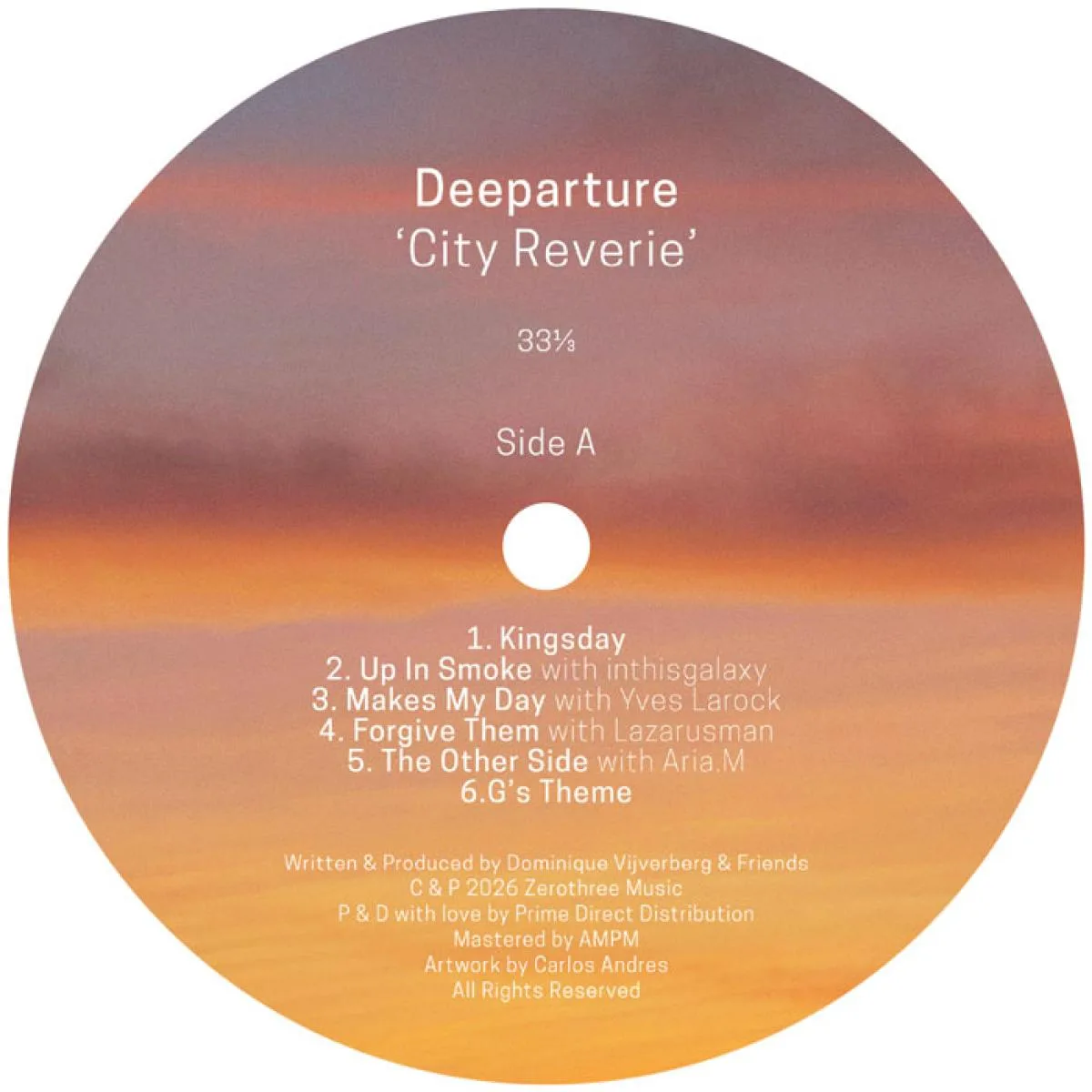 Back cover — Deeparture — City Reverie LP