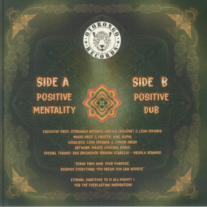 Обратная сторона обложки — JUNIOR DREAD / KING ALPHA / LEON DEMARIA — Positive Mentality
