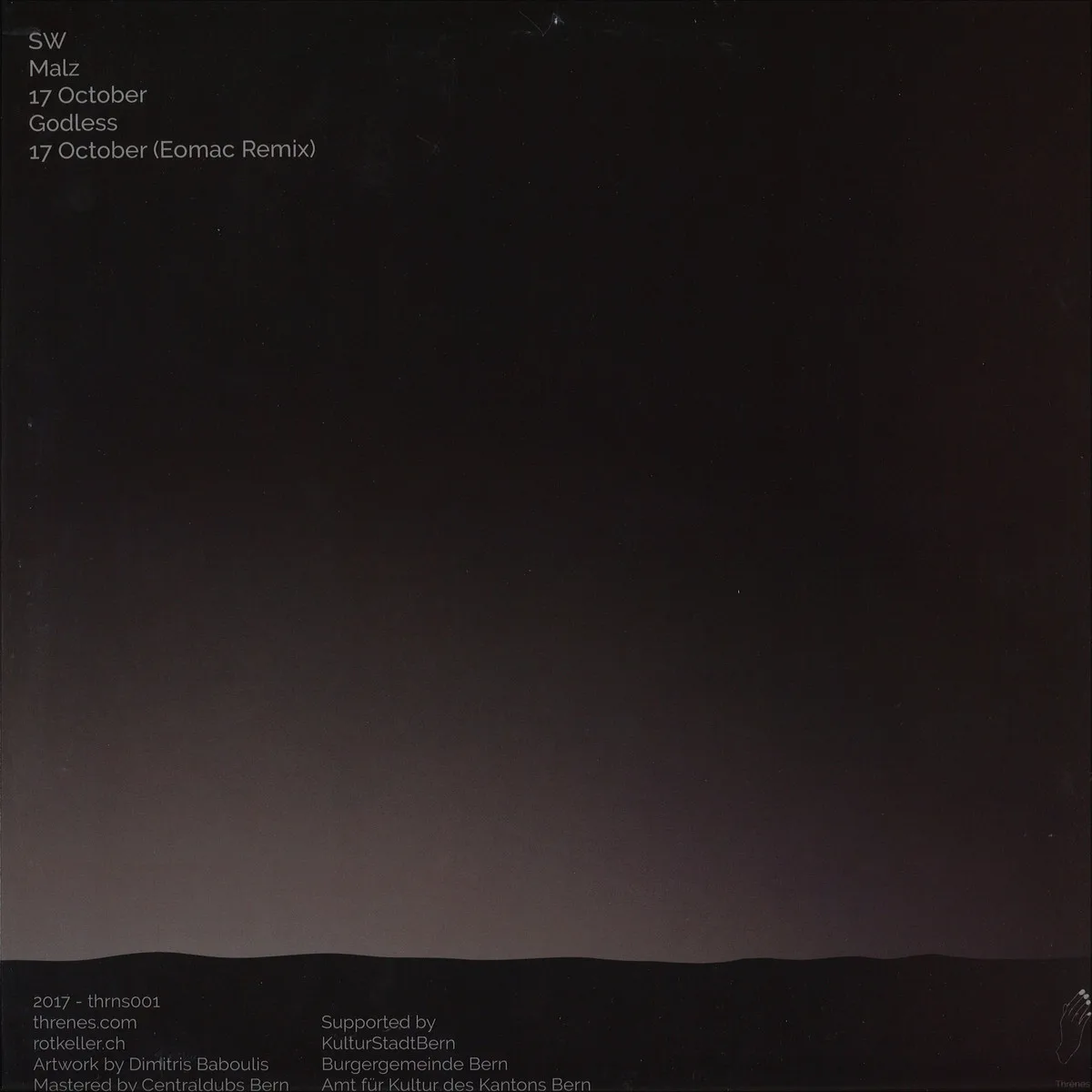 Обратная сторона обложки — Rotkeller — Atheos Ep