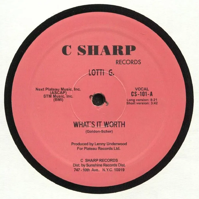 Лицевая сторона обложки — LOTTI G — What's It Worth (reissue)