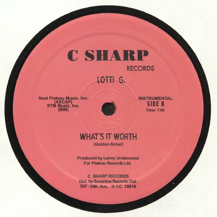 Обратная сторона обложки — LOTTI G — What's It Worth (reissue)