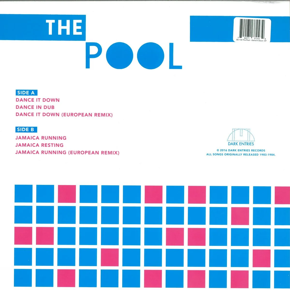 Back cover — The Pool — Dance It Down/jamaica Running