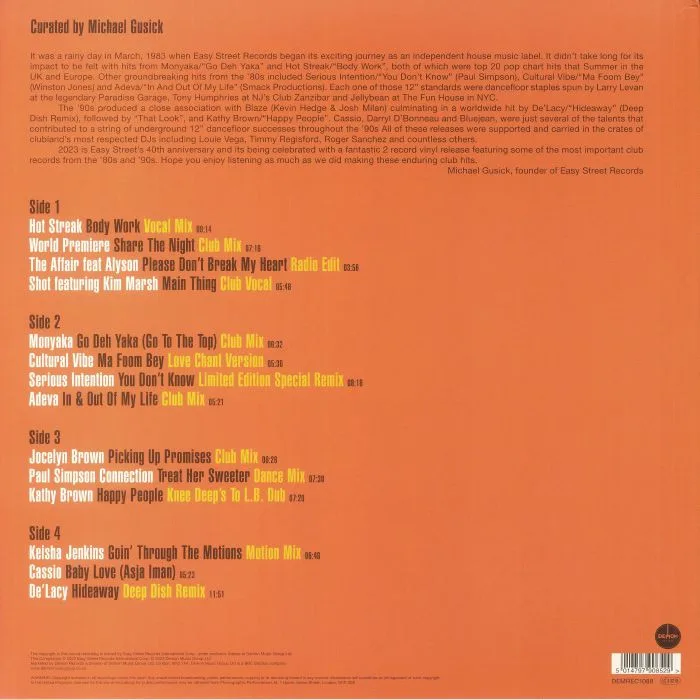 Back cover — VARIOUS — Easy Street Records: 40th Anniversary
