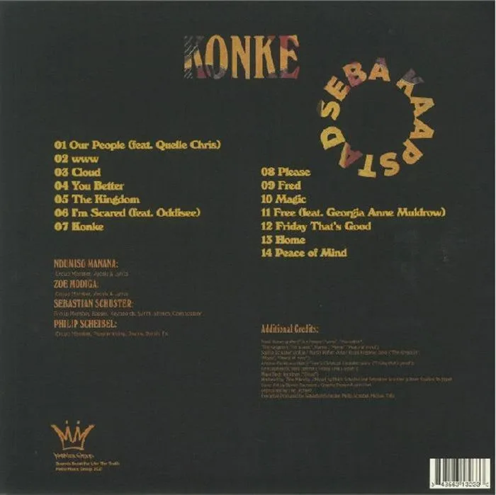 Обратная сторона обложки — SEBA KAAPSTAD — Konke (reissue)