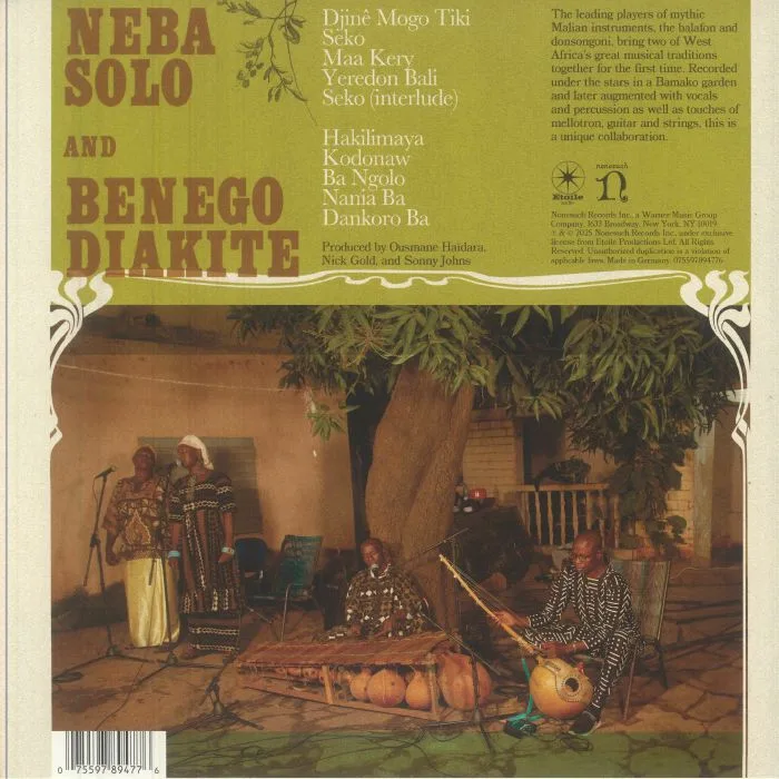 Обратная сторона обложки — NEBA SOLO / BENEGO DIAKITE — A Djinn & A Hunter Went Walking