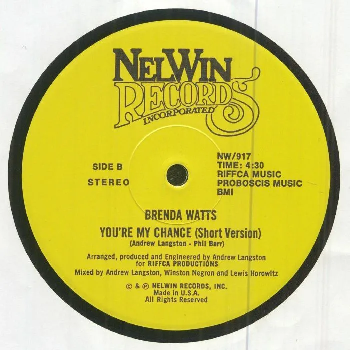 Обратная сторона обложки — Brenda WATTS — You're My Chance (reissue)