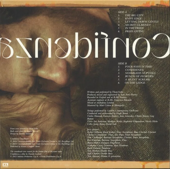 Back cover — Thom YORKE — Confidenza (Soundtrack)
