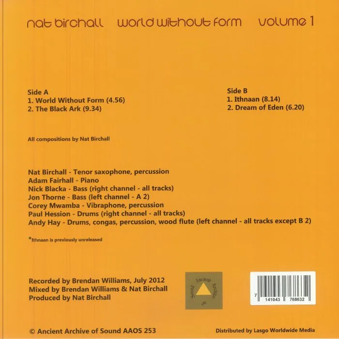 Back cover — Nat BIRCHALL — World Without Form Volume 1
