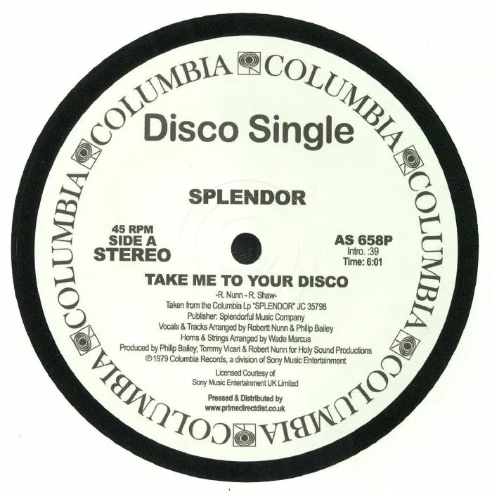 SPLENDOR — Take Me To Your Disco