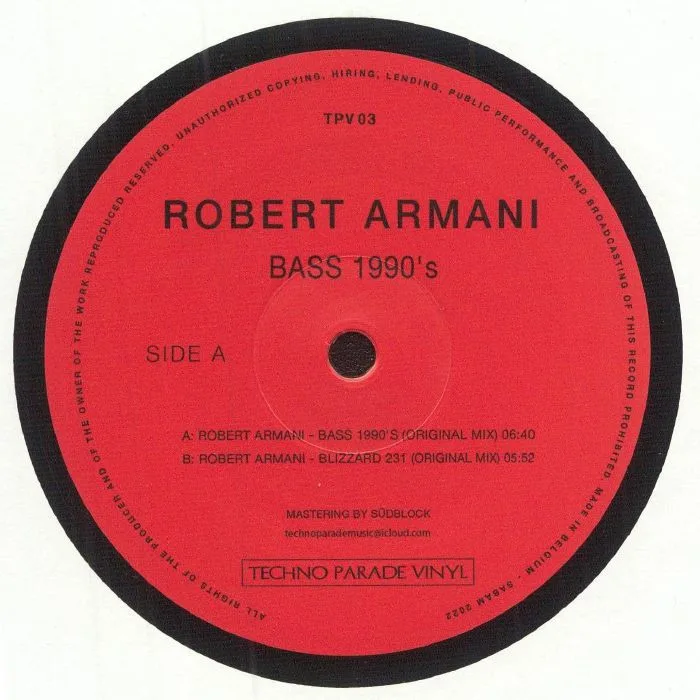 Front cover — ROBERT ARMANI — Bass 1990s
