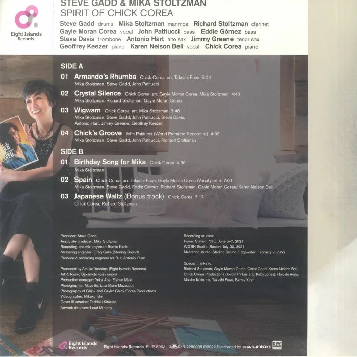 Back cover — Steve GADD / MIKA STOLTZMAN — Spirit Of Chick Corea