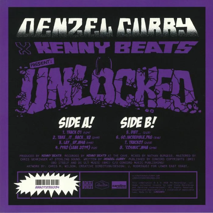 Обратная сторона обложки — Denzel CURRY / KENNY BEATS — Unlocked