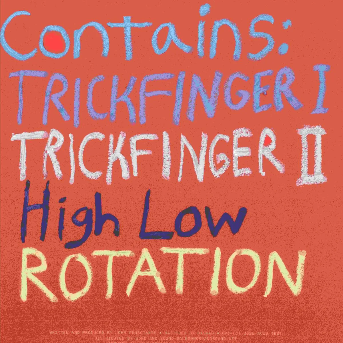 Back cover — John Frusciante presents Trickfinger — In A Box (LP 5x12" Box Set)