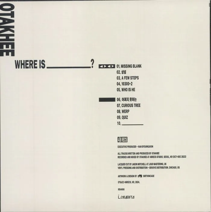 Back cover — OTAKHEE — Where Is