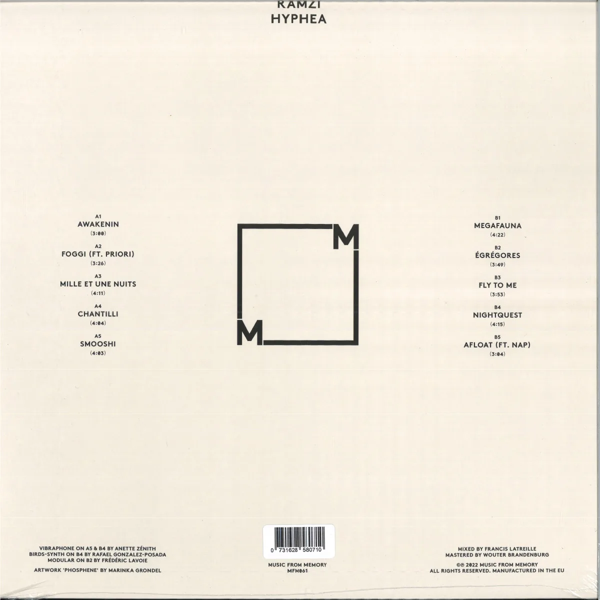 Back cover — Ramzi — HYPHEA LP
