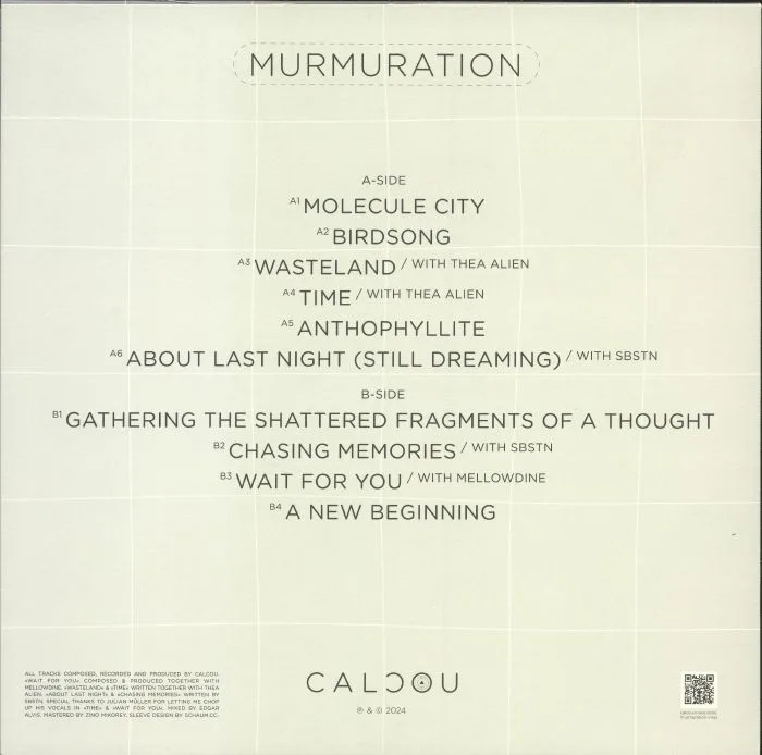 Обратная сторона обложки — CALCOU — Murmuration