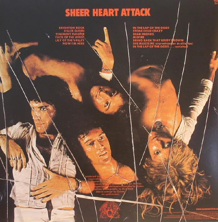 Back cover — QUEEN — Sheer Heart Attack (half speed mastered)