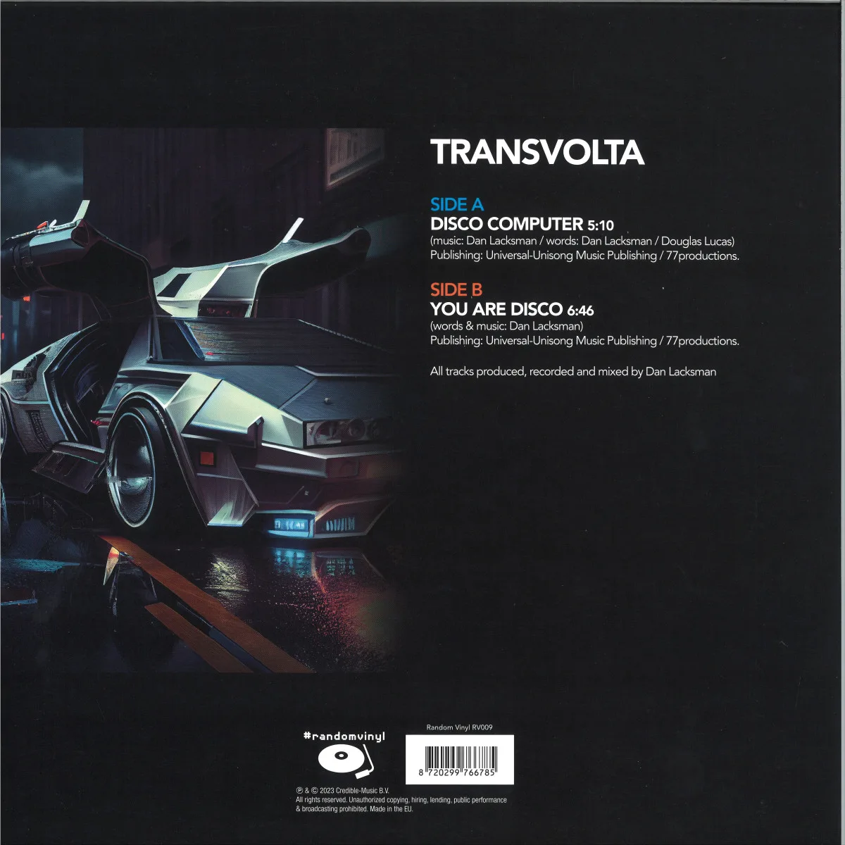 Back cover — Transvolta — Disco Computer