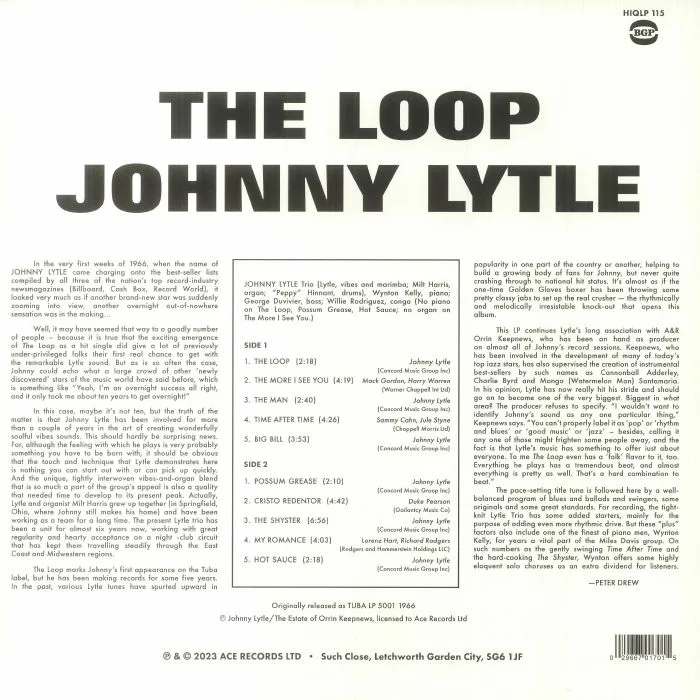 Back cover — Johnny LYTLE — The Loop (reissue)
