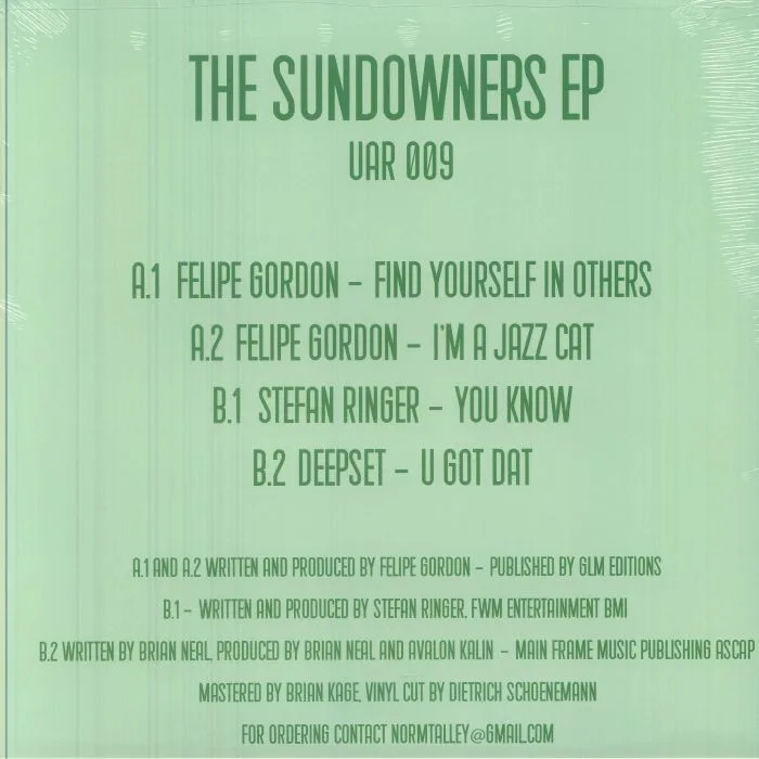 Обратная сторона обложки — Felipe GORDON / STEFAN RINGER / DEEPSET — The Sundowners EP