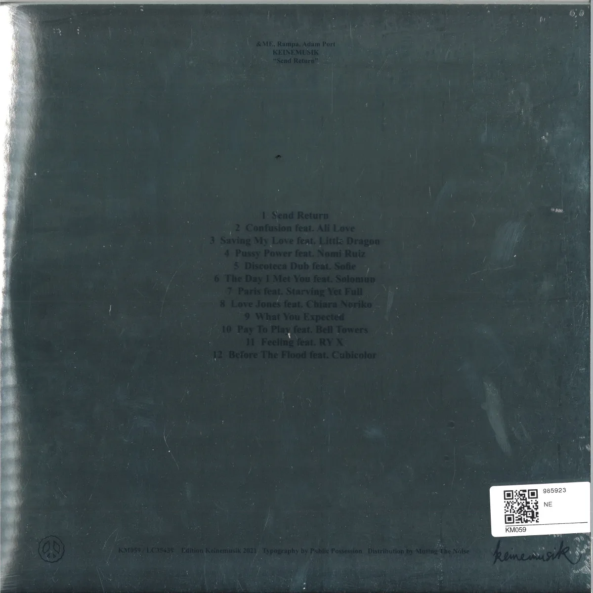 Back cover — Adam Port,Rampa,&Me — Send Return LP 3x12"