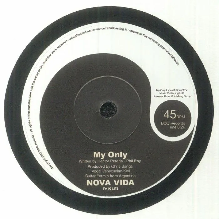 Front cover — NOVA VIDA — My Only