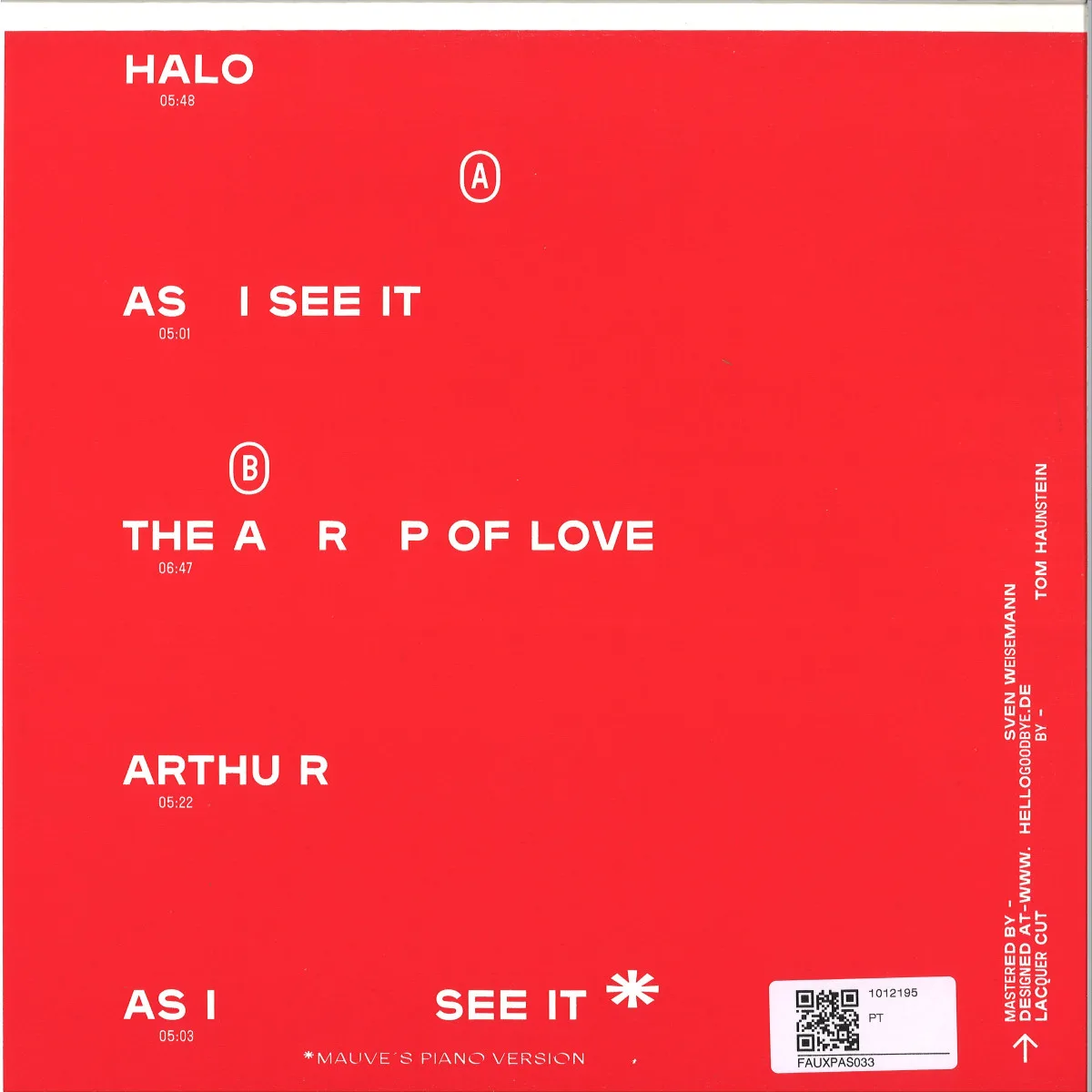 Обратная сторона обложки — Max Lessig — Halo EP