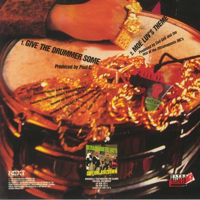 Обратная сторона обложки — ULTRAMAGNETIC MC'S — Give The Drummer Some