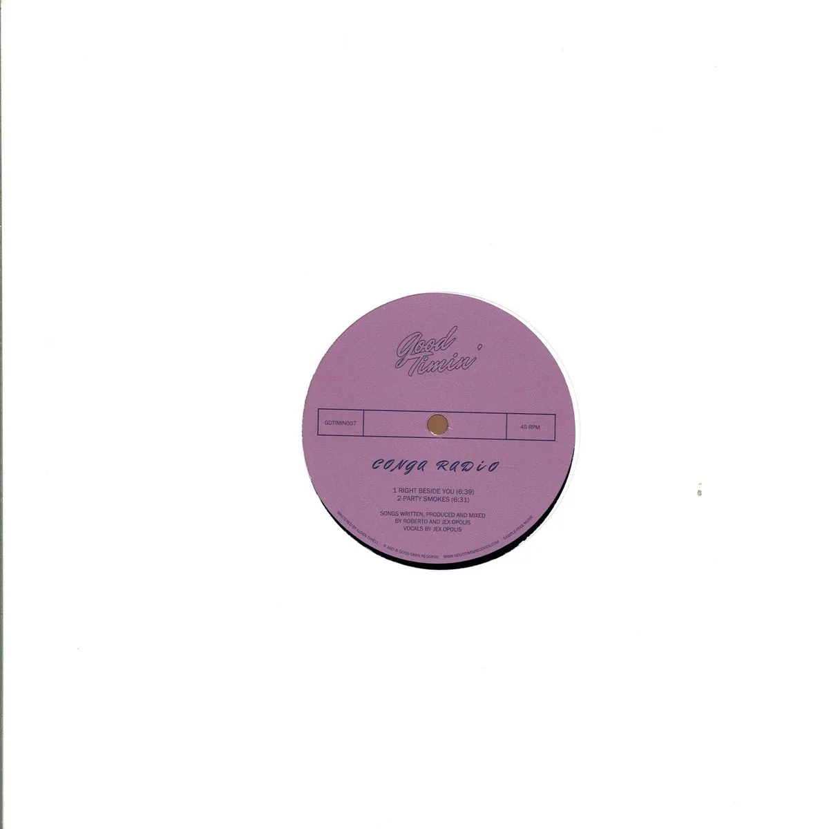 Back cover — Conga Radio — Right Beside You