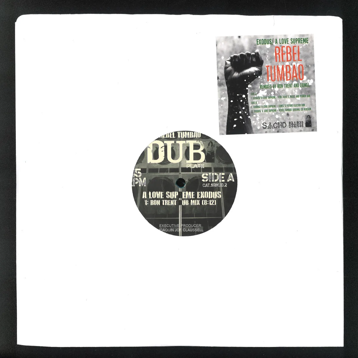 Back cover — Rebel Tumboa — Exodus / A Love Supreme, Ron Trent Remix 10!
