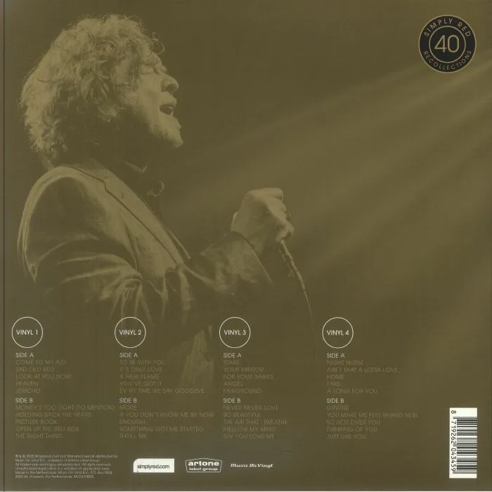 Обратная сторона обложки — SIMPLY RED — Recollections