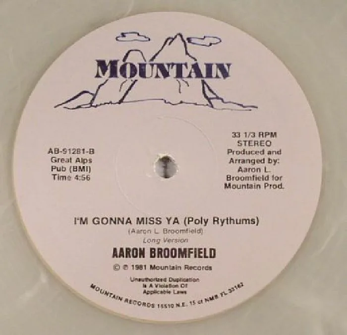 Back cover — Aaron BROOMFIELD — I'm Gonna Miss Ya