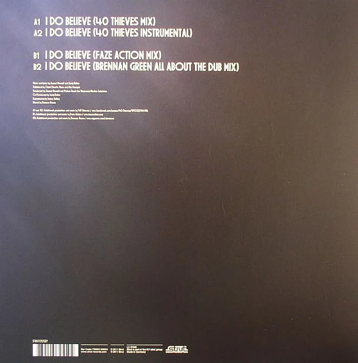 Back cover — KID CREOLE & THE COCONUTS — I Do Believe