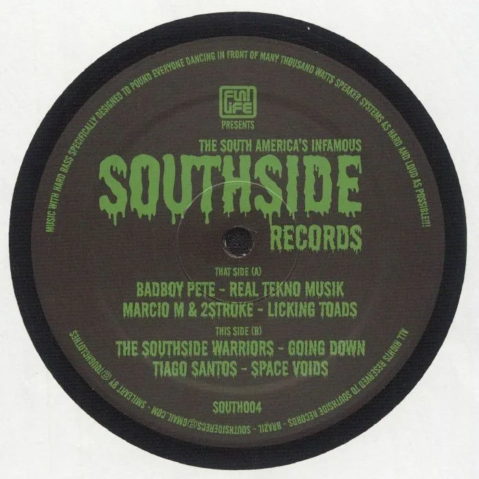 Back cover — BAD BOY PETE / MARCIO M / 2STROKE / THE SOUTHSIDE WARRIORS / TIAGO SANTOS — Southside Records 004