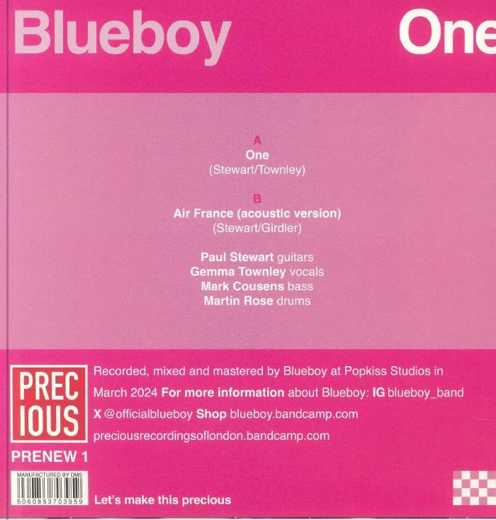 Обратная сторона обложки — BLUEBOY — One