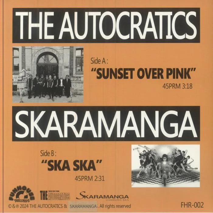 Обратная сторона обложки — The AUTOCRATICS / SKARAMANGA — Sunset Over Pink