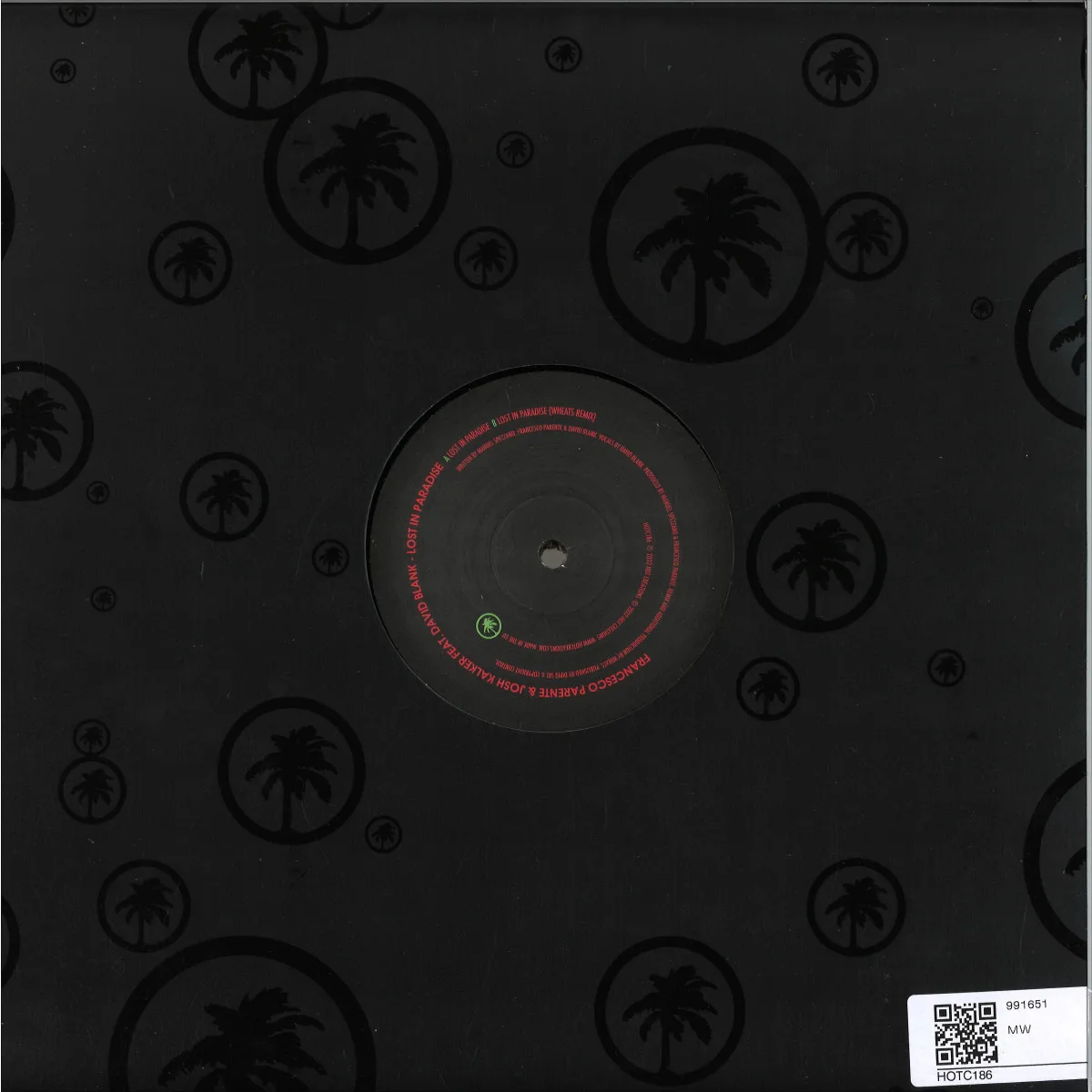 Back cover — Francesco Parente&Josh Kalkerfeat.David Blank — Lost In Paradise EP