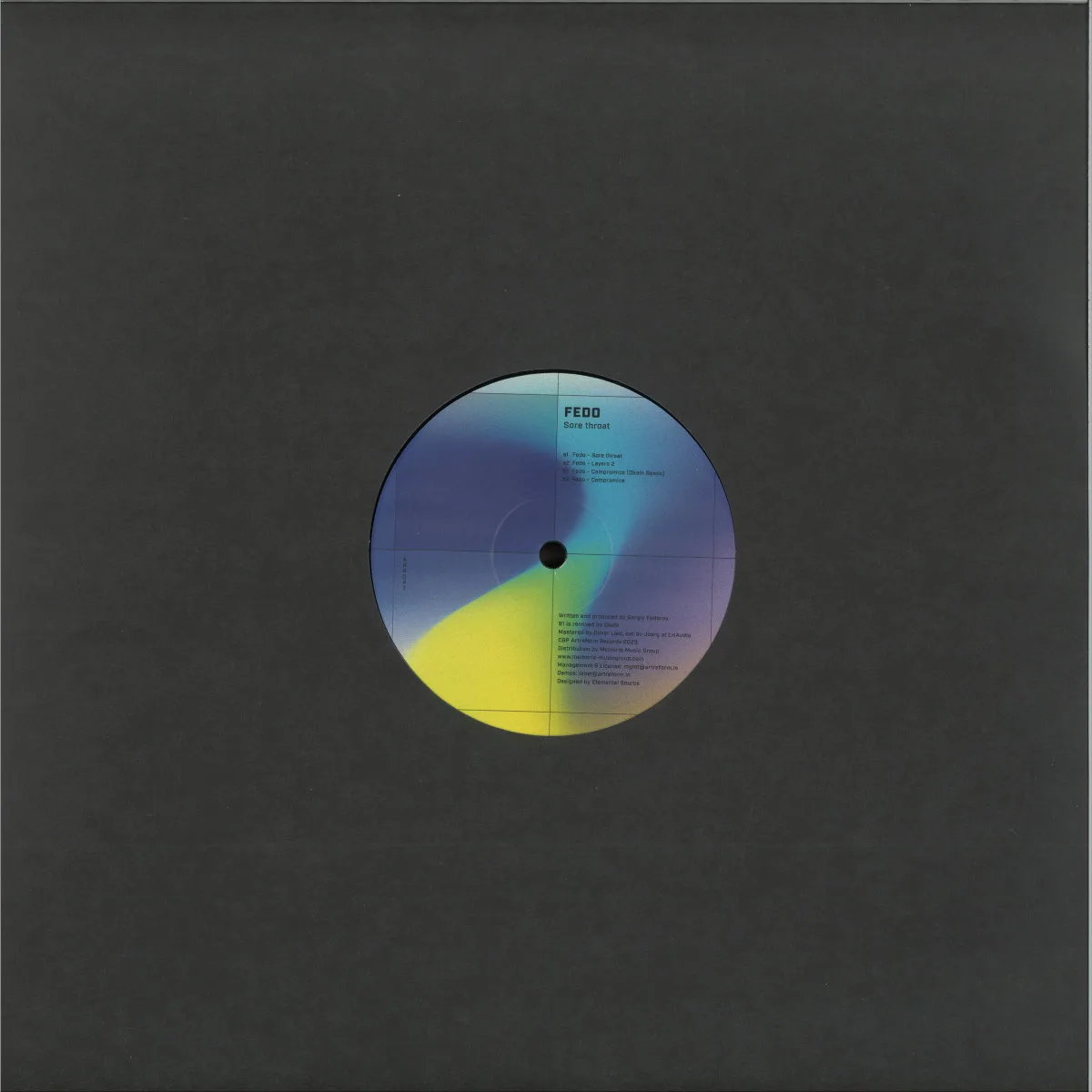 Back cover — Fedo — Sore Throat
