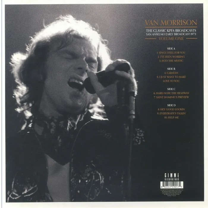 Обратная сторона обложки — Van MORRISON — The Classic KPFA Broadcasts: San Anselmo Broadcast 1973 Volume One
