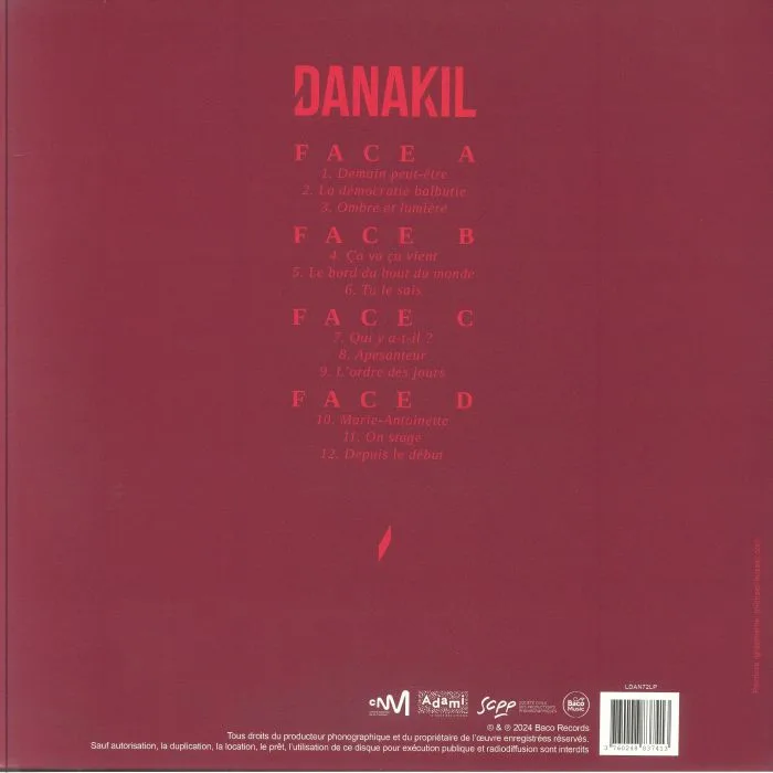 Back cover — DANAKIL — Demain Peut Etre