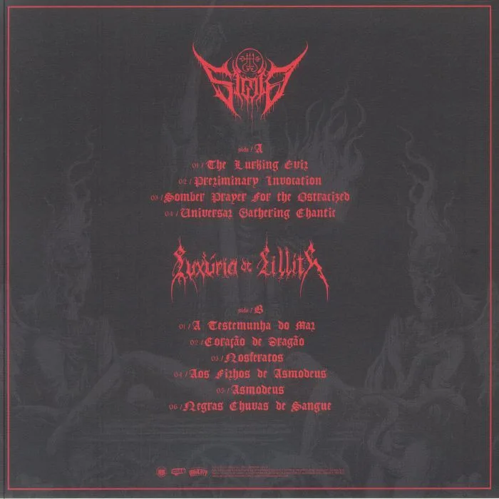 Back cover — SIGILO / LUXURIA DE LILLITH — Sermao