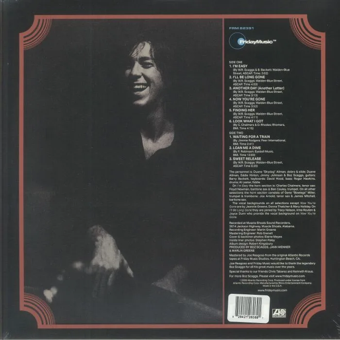 Обратная сторона обложки — Boz SCAGGS — Boz Scaggs