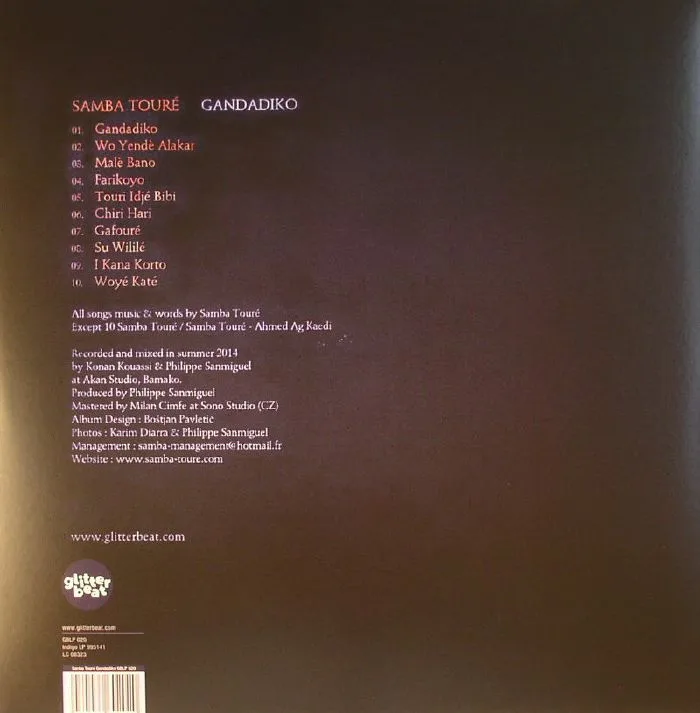 Back cover — SAMBA TOURE — Gandadiko
