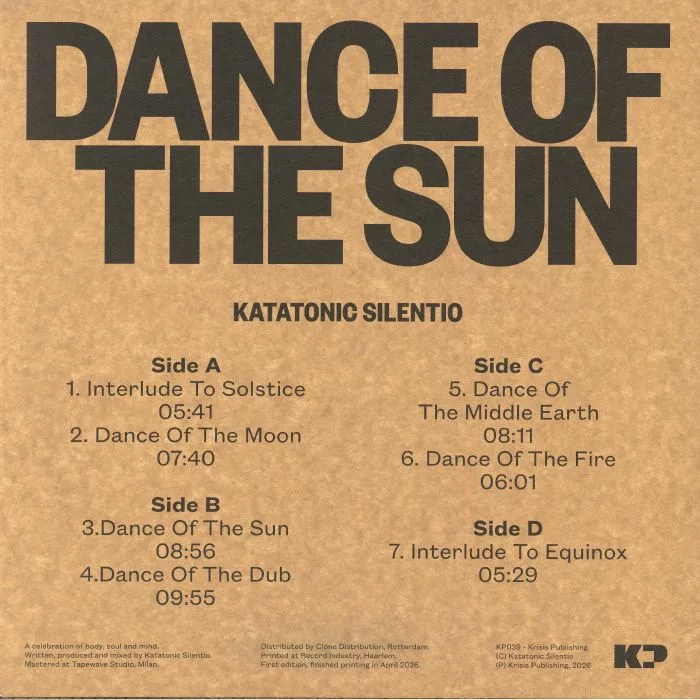 Обратная сторона обложки — KATATONIC SILENTIO — Dance Of The Sun