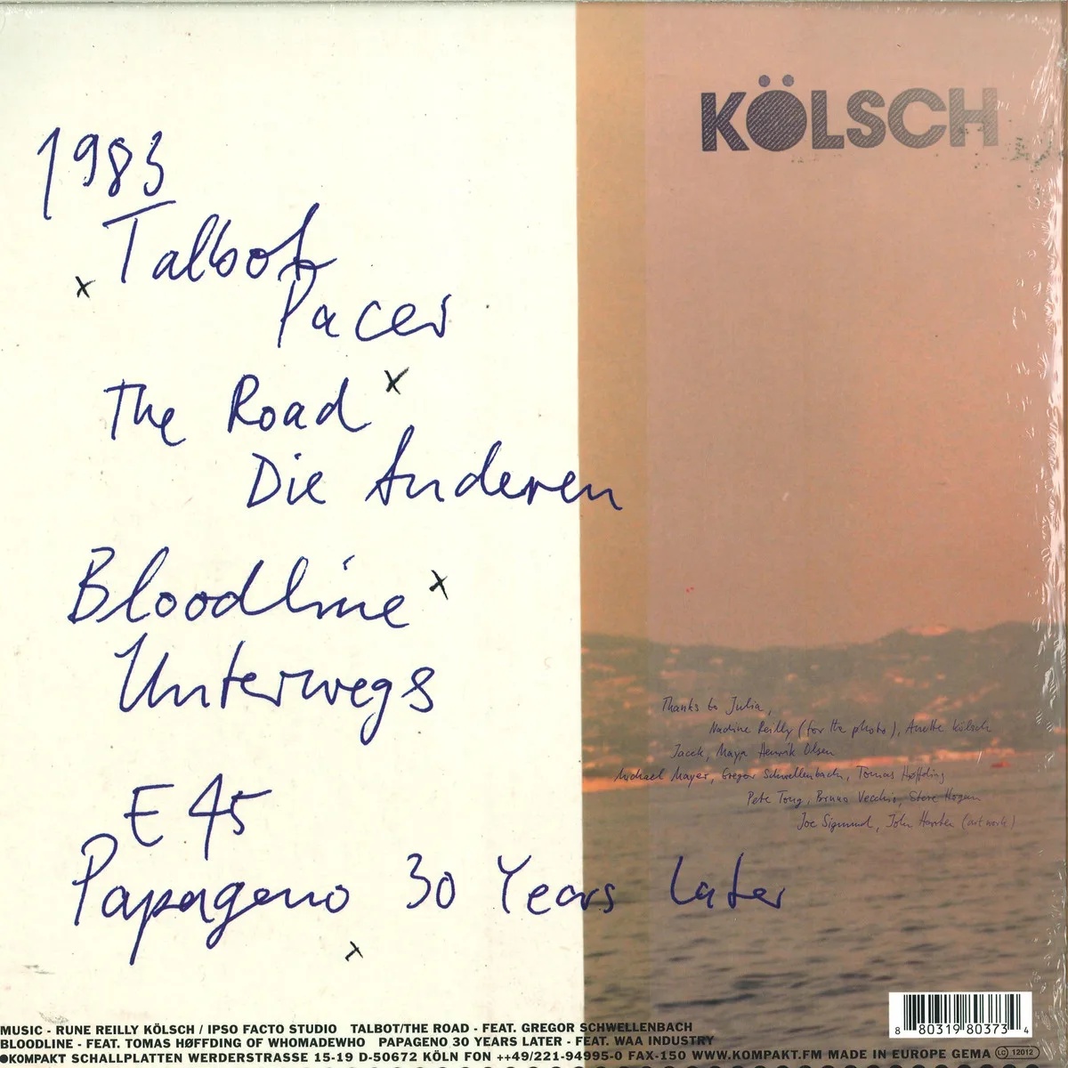 Обратная сторона обложки — Kölsch — 1983 LP 2x12"