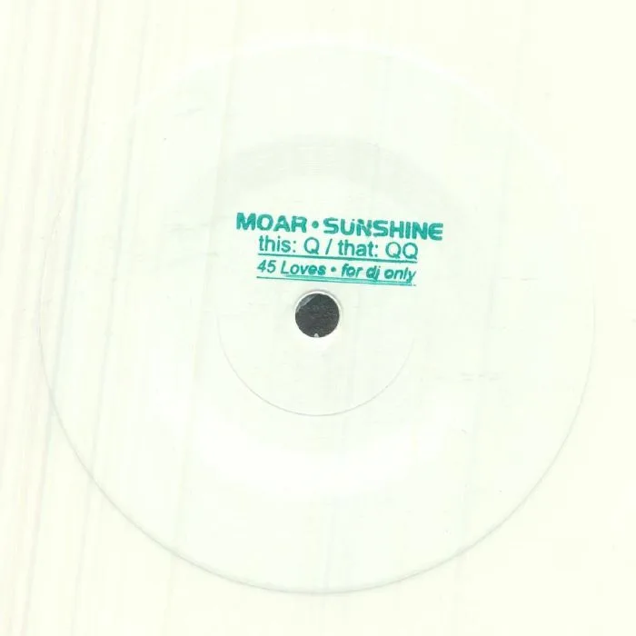 Лицевая сторона обложки — MOAR — Sunshine