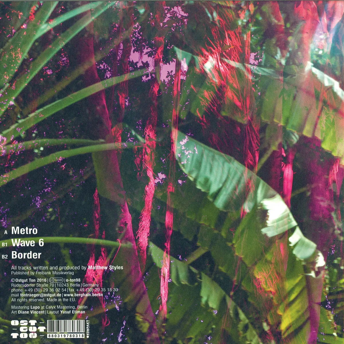 Обратная сторона обложки — Matthew Styles — Metro Ep