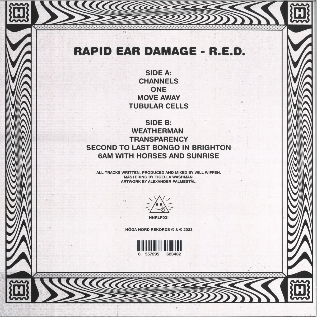 Back cover — Rapid Ear Damage — R.E.D. LP