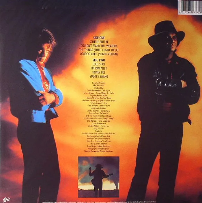Обратная сторона обложки — Stevie Ray VAUGHAN — Couldn't Stand The Weather (remastered)