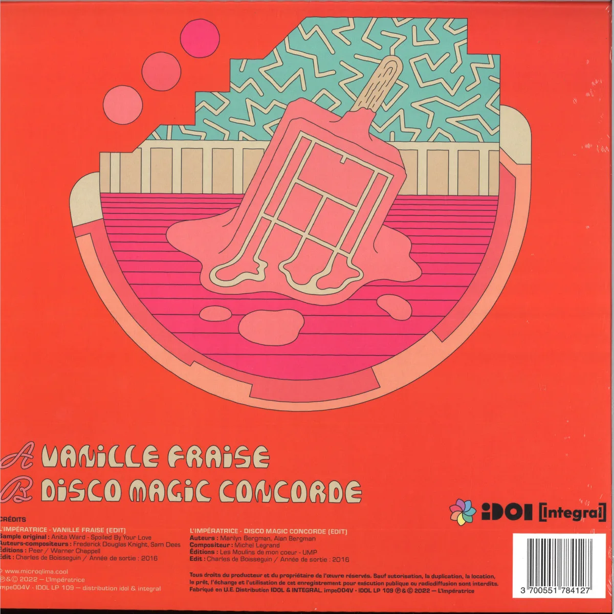 Обратная сторона обложки — L'impératrice — Vanille fraise